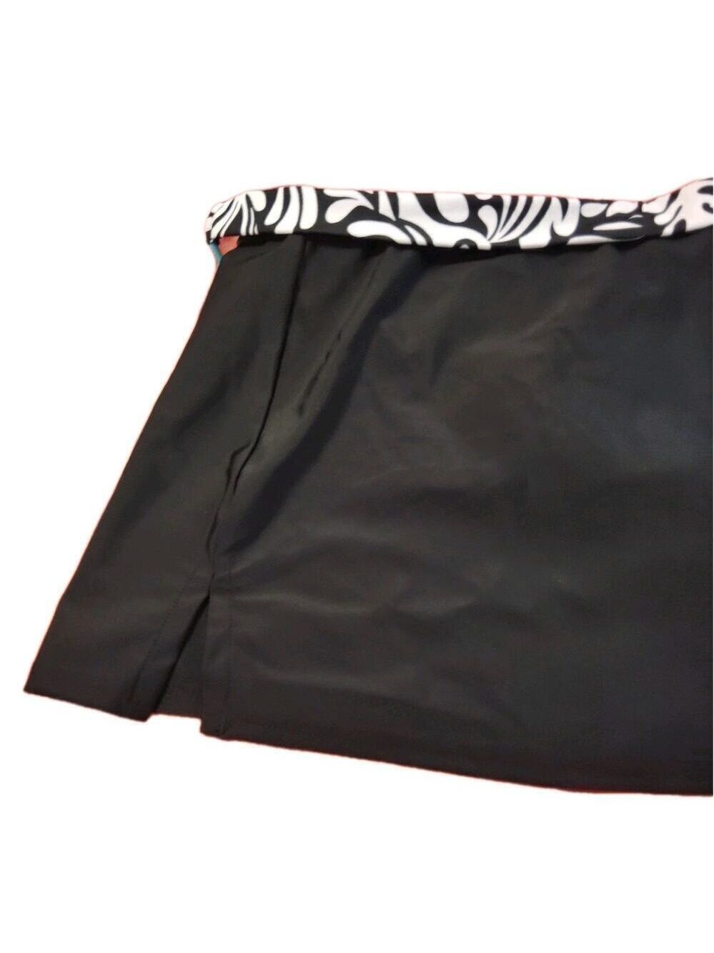 La Playa Swimsuit Belted Skirt Bikini Bottom Women's Medium Black With Tag Vtg